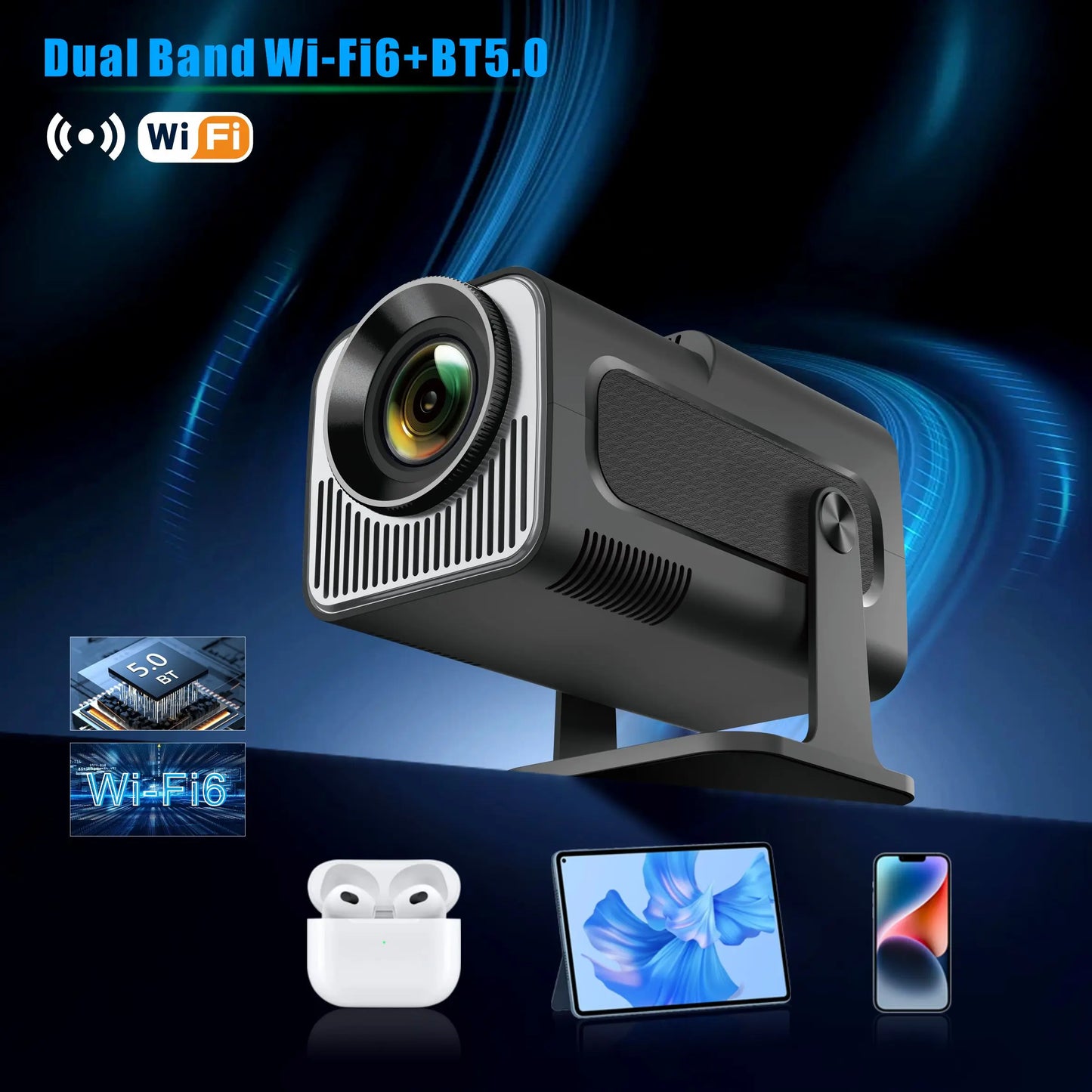 Hy320 Mini Projectors 4k Uhd Laser Black LCD Projectors Lcd Beamer Led 4k Projectors