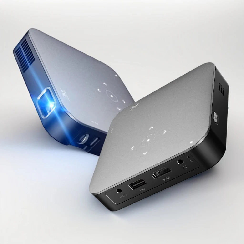 Smart Android 200 Lumens Mini Projector 5G Home Theater LED Video DLP Beamer 4K Max Built-in Portable Screen Mirroring Movie