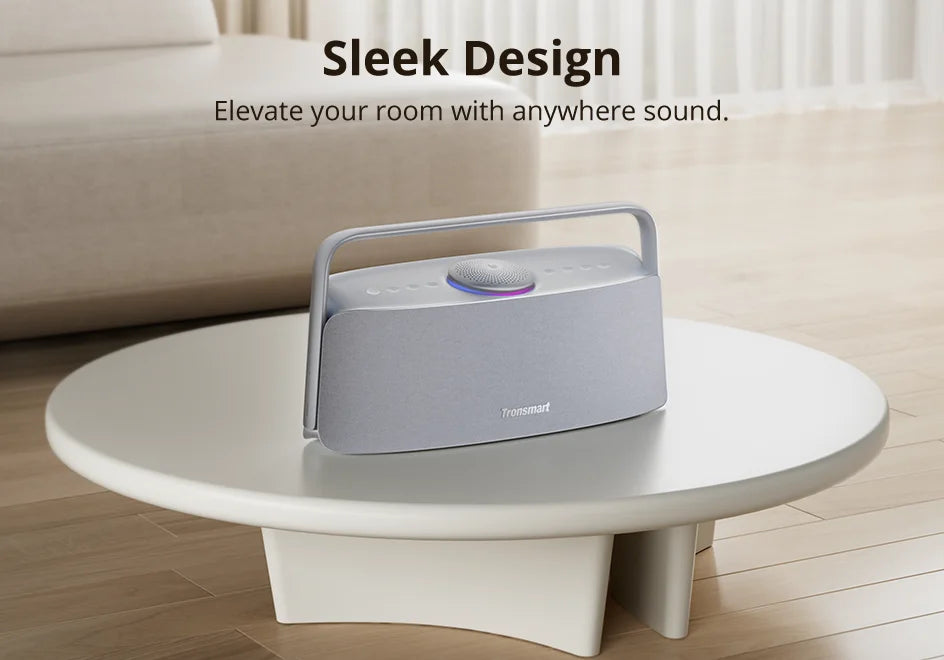 Tronsmart Fiitune X30 Speaker Bluetooth Hi-Res Home Audio with 80W Powerful, IPX6, APP Control, Portable Handle, DSP Technology