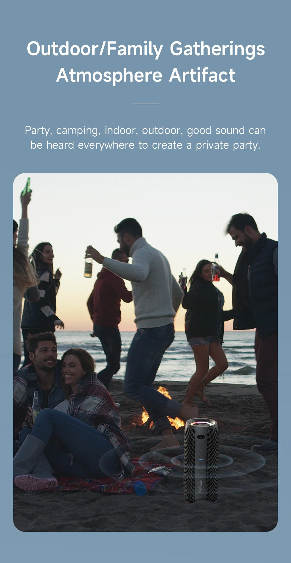 ZEALOT-S51Pro 40W High-power Bluetooth Speaker 3D Stereo Bass Bluetooth Speaker Portable IPX5 Waterproof Suitable TWS Boom Box