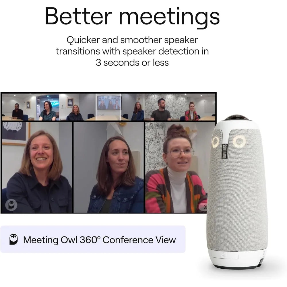 Conference Room Camera, AI-Driven Speaker-Tracking, for Teams - Works with Zoom, Meet - Plug & Play Setup