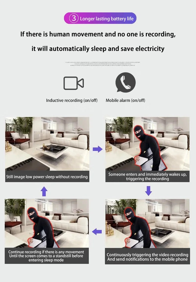 X5 Camera Mini Wireless WiFi Home Connected Mobile Remote HD Motion Detection Long Battery Life Monitor Camcorders 2025 New