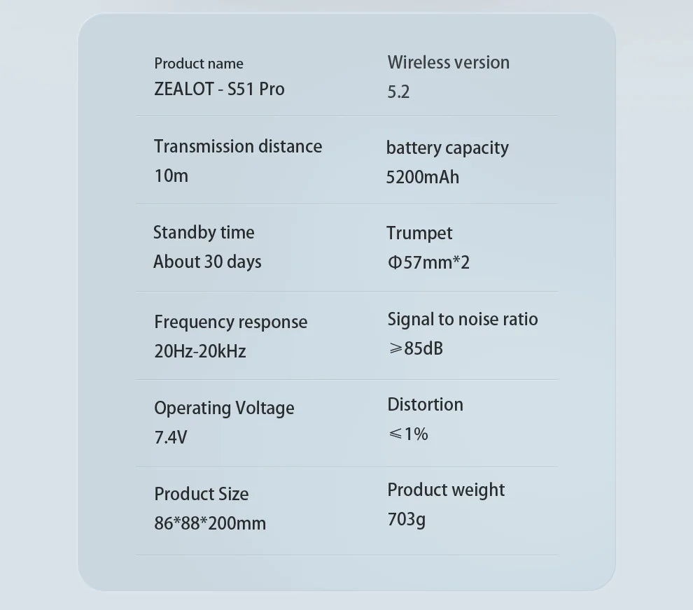 ZEALOT S51 Pro 40W Wireless Speakers, Outdoor Portable Subwoofer Speaker, Waterproof IPX 6,  Dual Pairing,5200mAh Battery.