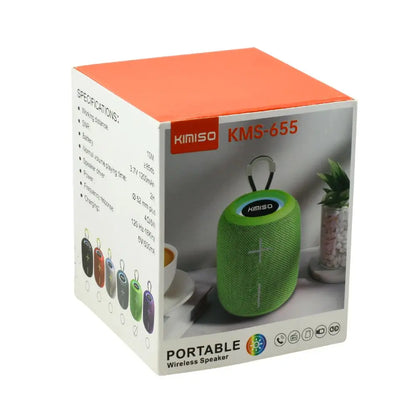 Portable Bluetooth Speaker with RGB Lights, Multiple Inputs, Handle & Loud Sound for Universal Cell Phone