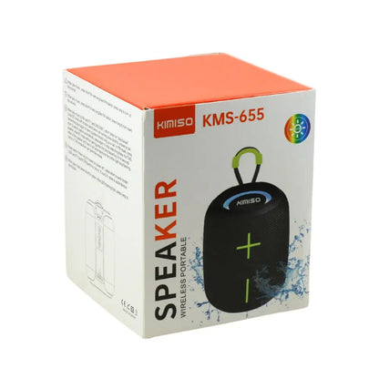 Portable Bluetooth Speaker with RGB Lights, Multiple Inputs, Handle & Loud Sound for Universal Cell Phone