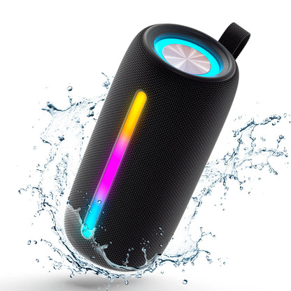 F26 Wireless Bluetooth Speaker V5.3 RGB Lights 10W HD Sound IPX5 Waterproof True Wireless Pairing USB TF Card for Travel Outdoor