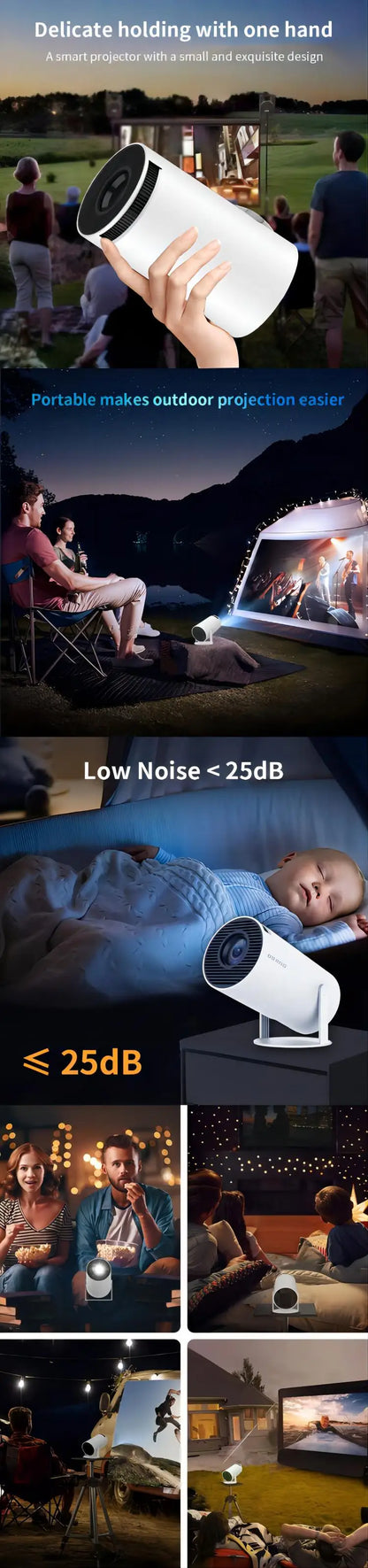 Ihomelife HY300 Proyector Android 11 4K Video Projecteur Full HD 1080P 720P Office Home Smart Portable Projector Mini Projectors