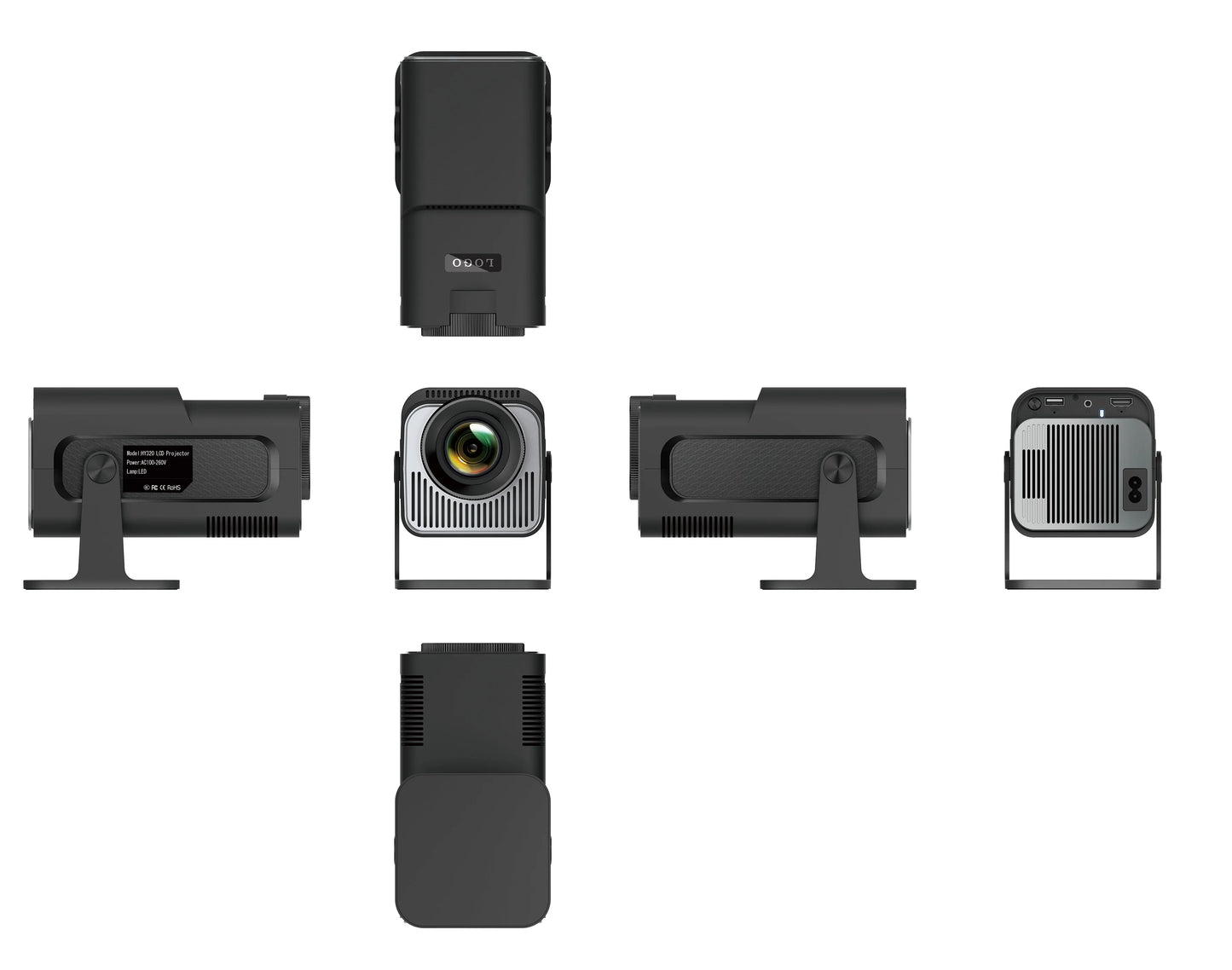 Hy320 Mini Projectors 4k Uhd Laser Black LCD Projectors Lcd Beamer Led 4k Projectors