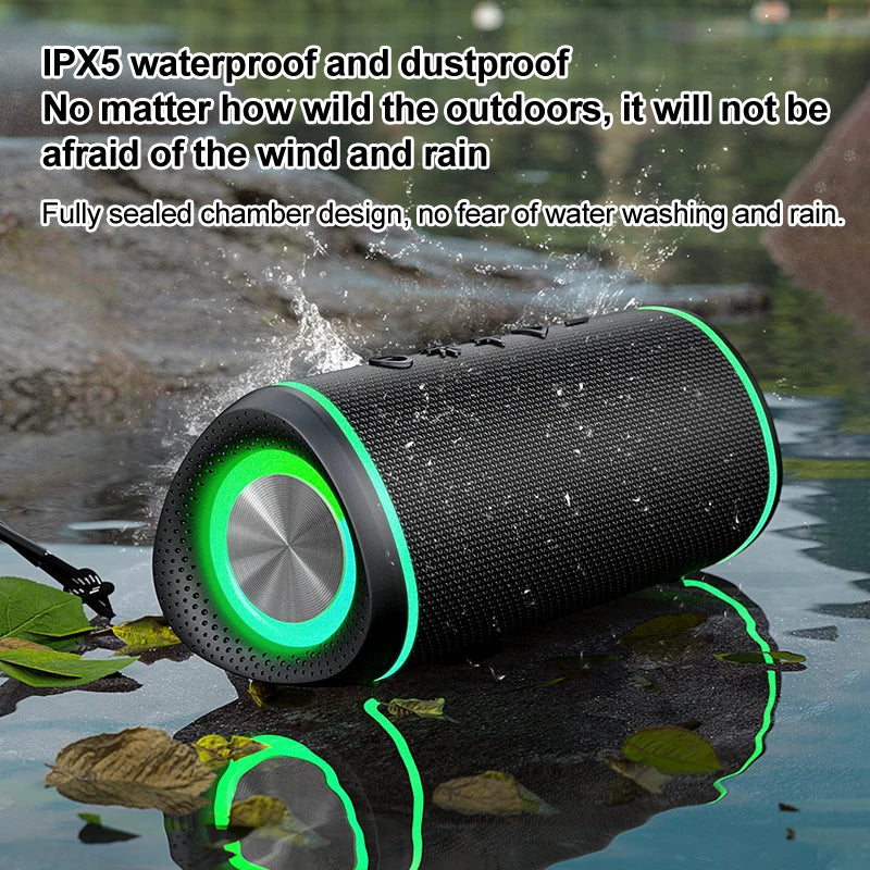 Heavy Deep Bass 3D Surround Outdoor IPX6 Waterproof Subwoofer Portable Bluetooth Wireless Speaker