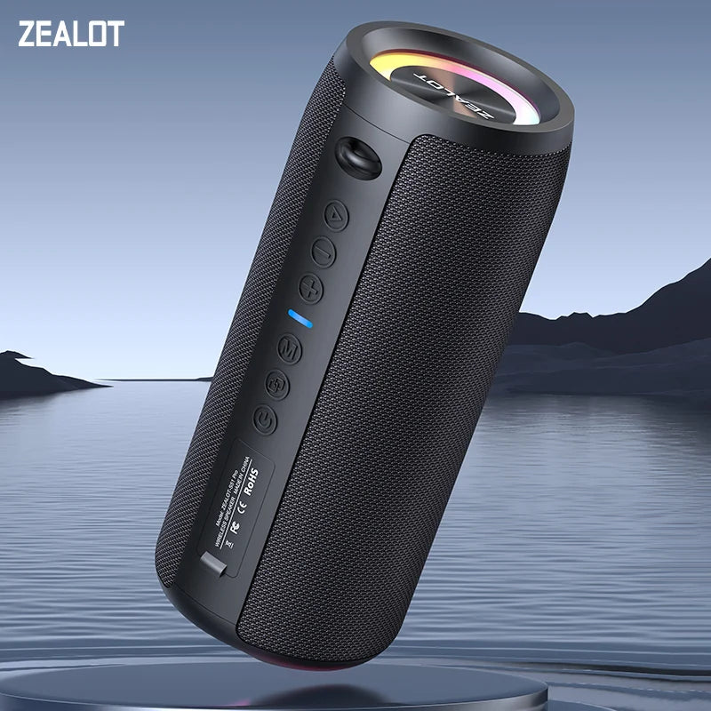 ZEALOT-S51Pro 40W High-power Bluetooth Speaker 3D Stereo Bass Bluetooth Speaker Portable IPX5 Waterproof Suitable TWS Boom Box