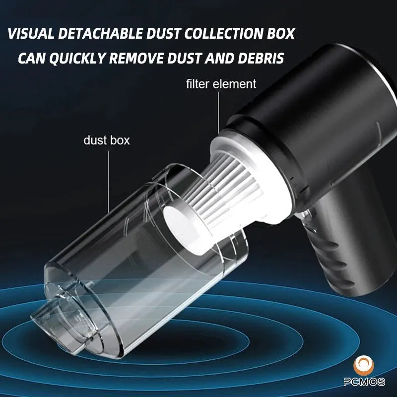 Wireless Vacuum Cleaner Dual Use for Home and Car High Power Powerful Vacuum Cleaner Black