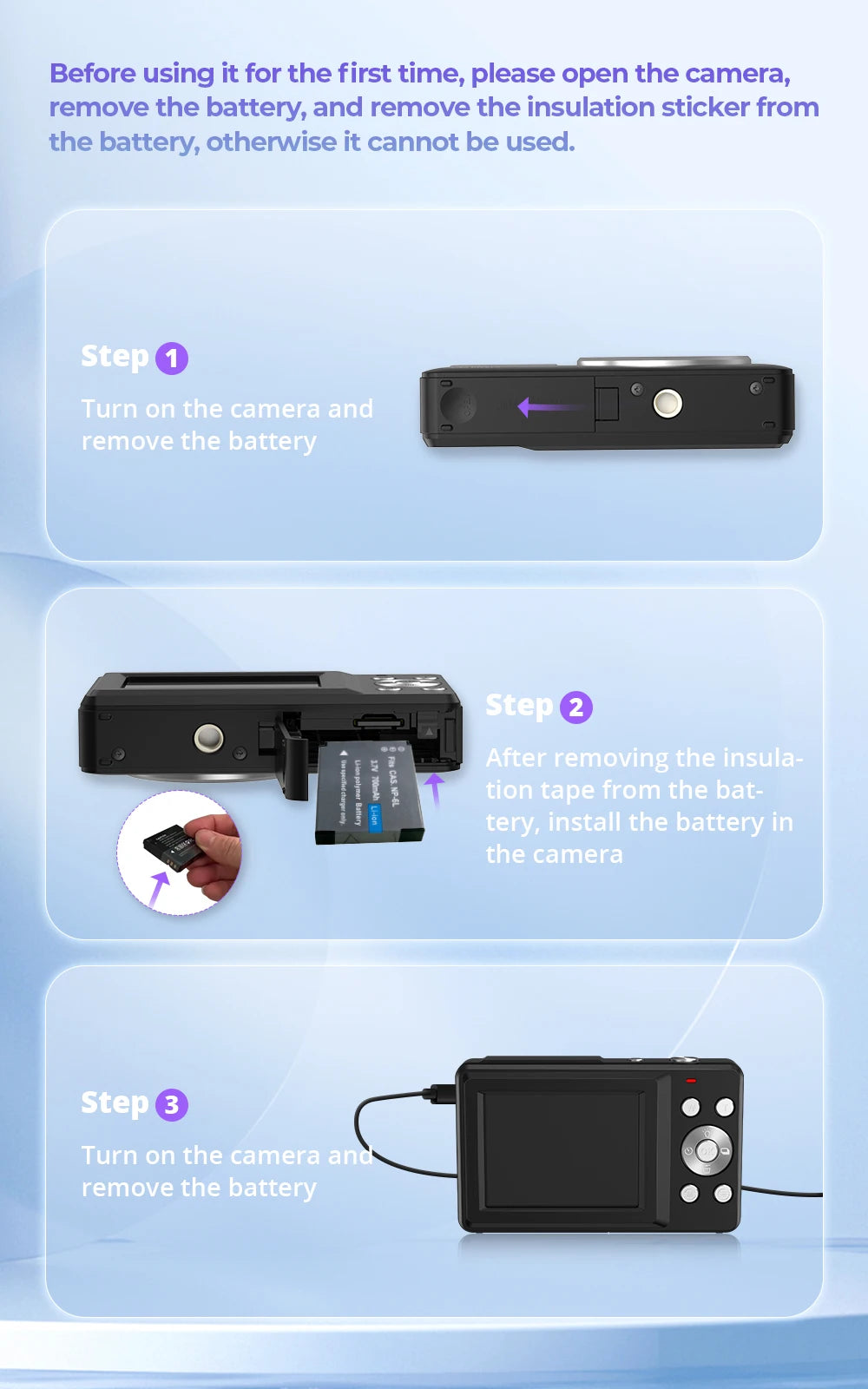 4K Digital Camera Autofocus Vlogging Camera HD 48MP with 2.8" Large Screen Camcorder Camera for Photography for Kid Adult