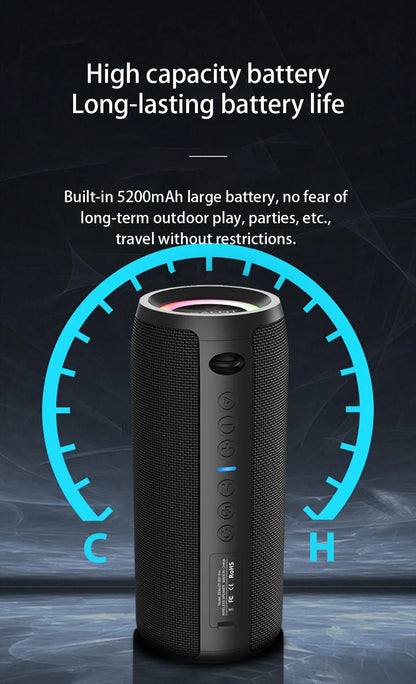 ZEALOT S51 Pro 40W Wireless Speakers, Outdoor Portable Subwoofer Speaker, Waterproof IPX 6,  Dual Pairing,5200mAh Battery.
