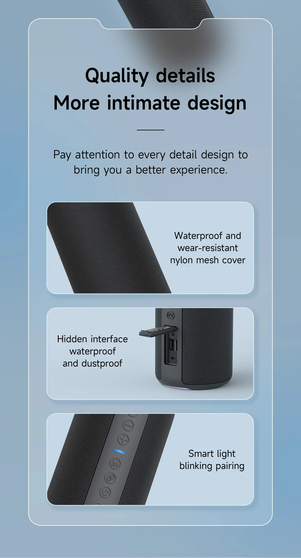 ZEALOT-S51Pro 40W High-power Bluetooth Speaker 3D Stereo Bass Bluetooth Speaker Portable IPX5 Waterproof Suitable TWS Boom Box