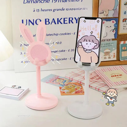 The cute Rabbit mobile phone stand desktop can lift and adjust the desktop phone accessories  phone stand  phone grip