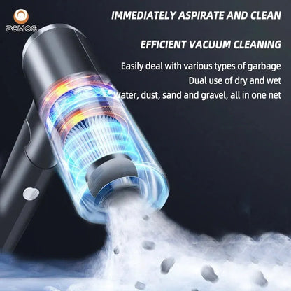 Wireless Vacuum Cleaner Dual Use for Home and Car High Power Powerful Vacuum Cleaner Black
