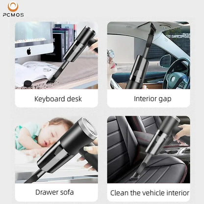 Wireless Vacuum Cleaner Dual Use for Home and Car High Power Powerful Vacuum Cleaner Black
