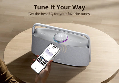 Tronsmart Fiitune X30 Speaker Bluetooth Hi-Res Home Audio with 80W Powerful, IPX6, APP Control, Portable Handle, DSP Technology