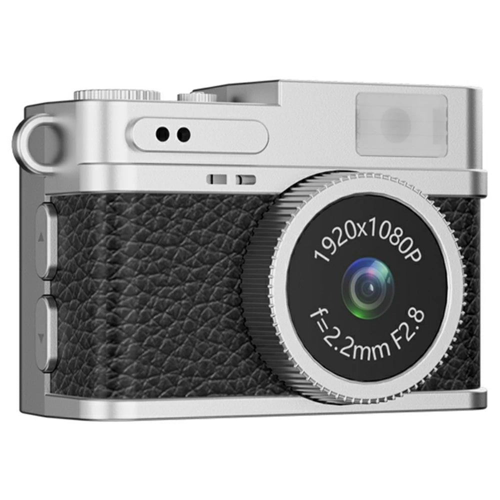 Mini Camera 0.96in Screen 1080P HD Outdoor Sports Portable Video Recorder Necklace Pendant Retro Digital Camera with 32GB Card