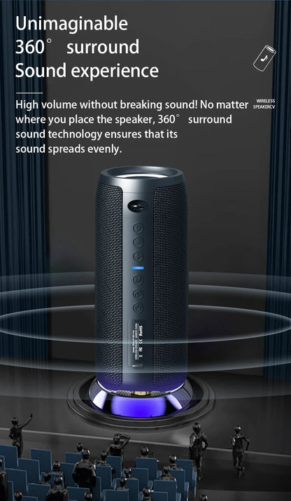 ZEALOT S51 Pro 40W Wireless Speakers, Outdoor Portable Subwoofer Speaker, Waterproof IPX 6,  Dual Pairing,5200mAh Battery.