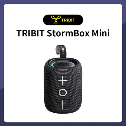 TRIBIT StormBox Mini Bluetooth Speaker, 12W 360° Sound With XBass, LEDs, 12 Hours playtimes, IPX7 Waterproof, For Hiking/Outdoor