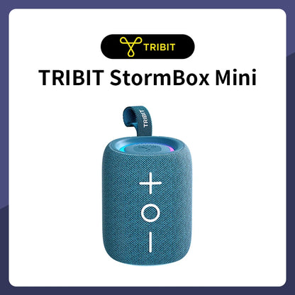 TRIBIT StormBox Mini Bluetooth Speaker, 12W 360° Sound With XBass, LEDs, 12 Hours playtimes, IPX7 Waterproof, For Hiking/Outdoor