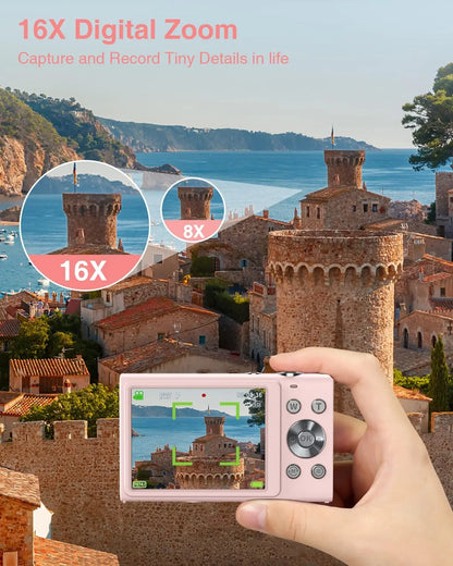 4K Digital Camera Autofocus Vlogging Camera HD 48MP with 2.8" Large Screen Camcorder Camera for Photography for Kid Adult