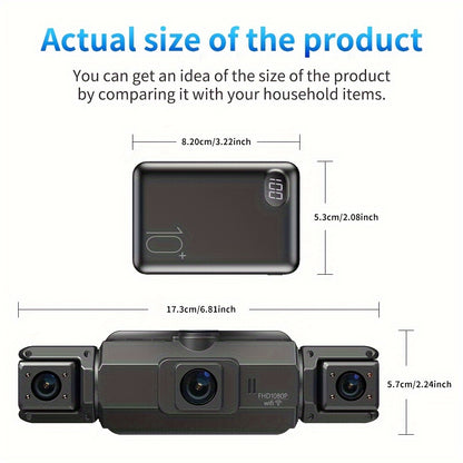 FOXGOD 4-Channel FHD 1080P Dash Cam with 5G WiFi, Super Night Vision, Parking Monitor, Loop Recording, G-Sensor - Supports 64GB Memory Card